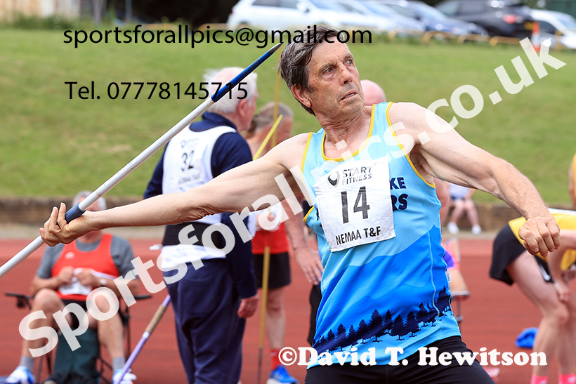 Mens javelin, 2025 NEMAA Track and Field, Monkton. Photo: David T. Hewitson/Sports for All Pics